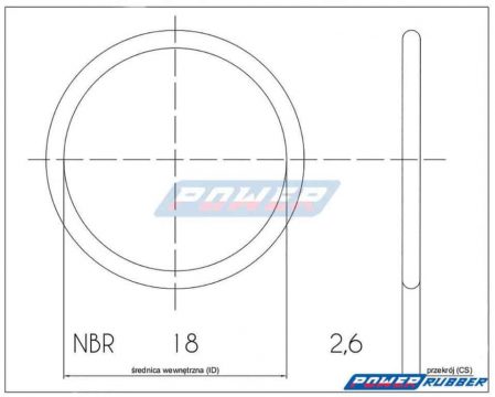 dimensioned O-ring - 18x2.6