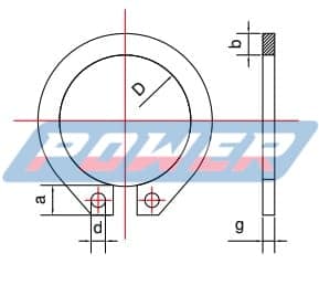 rysunek techniczny pierscien osadczy zewnetrzny