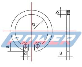 pierscien osadczy zewnetrzny rysunek techniczny