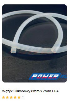 waz silikonowy 8mm 2mm fda