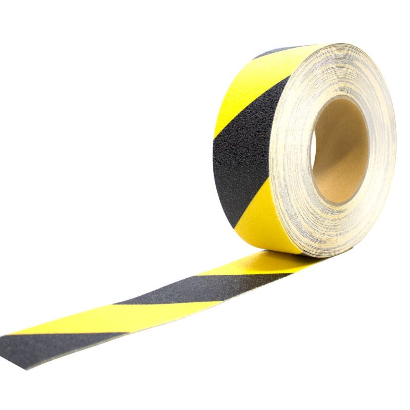 bandes antidérapantes jaunes et noires