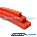 Solid rectangular silicone VMQ cord