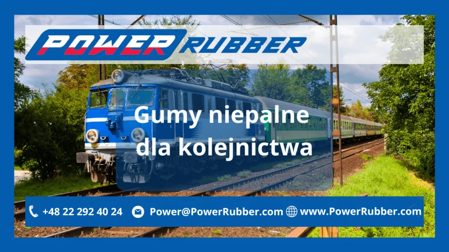 Non-flammable rubbers for railways
