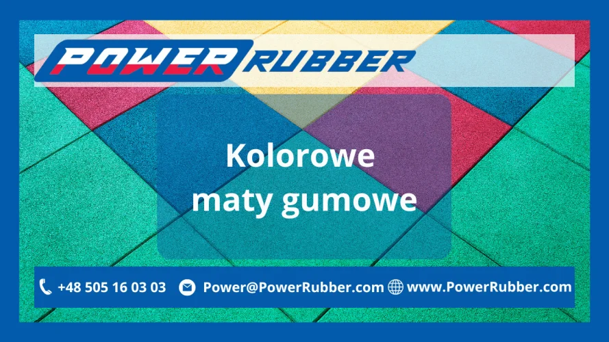 Colorful rubber mats for gyms and playgrounds.