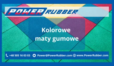 Kolorowe maty gumowe do siłowni i na place zabaw