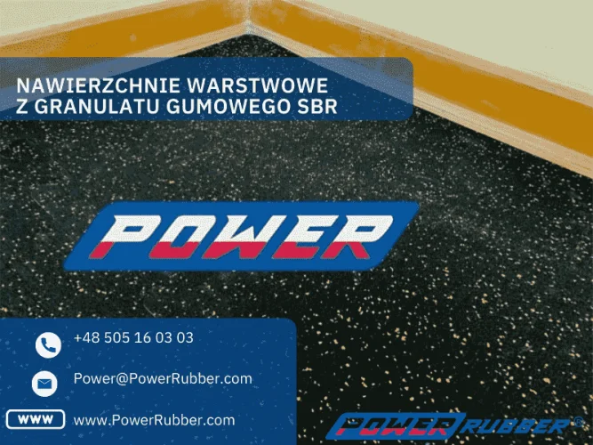 SBR rubber granule sandwich surfaces