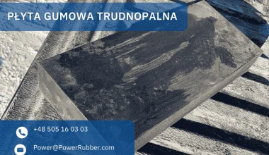 Płyta gumowa trudnopalna