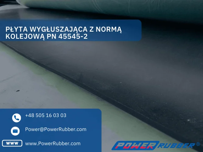 Płyta wygłuszająca z normą kolejową PN 45545-2