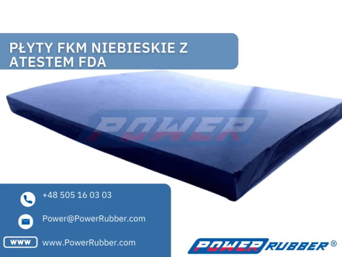 Płyty FKM niebieskie z atestem FDA