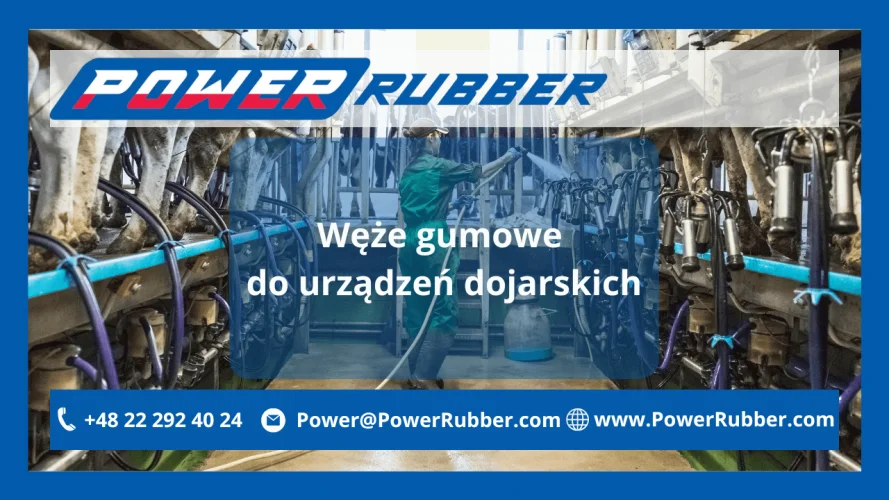 Rubber hoses certified for milking equipment