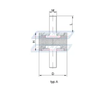 Rubber shock absorber type A
