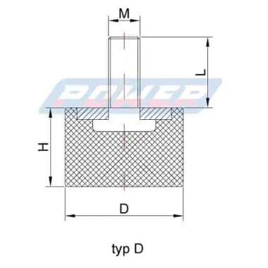 Rubber damper type D