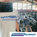 Резиновый пол из пазлов для спортзала.