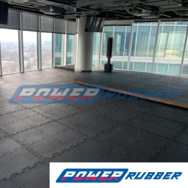 Rubber puzzle mat for gym