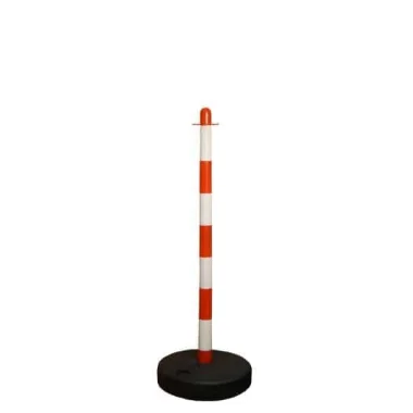 White-red chain post
