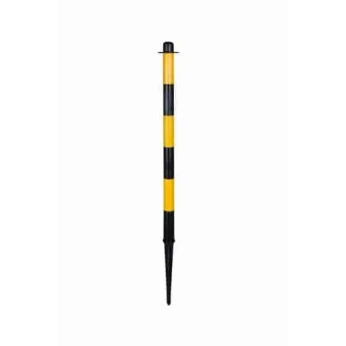 Plastic post for yellow-black chain 900 mm