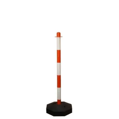 Chain post with a base for driving in