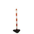 Plastic chain post with concrete base