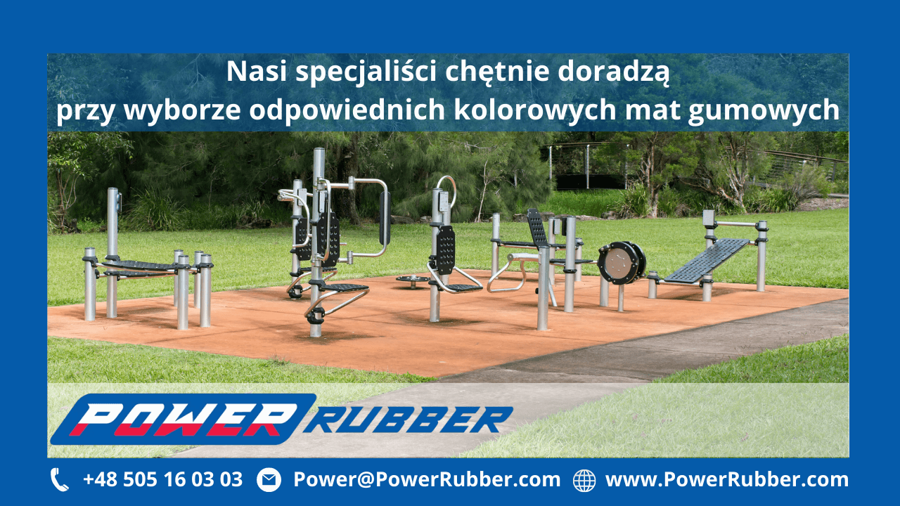 Kolorowe maty gumowe