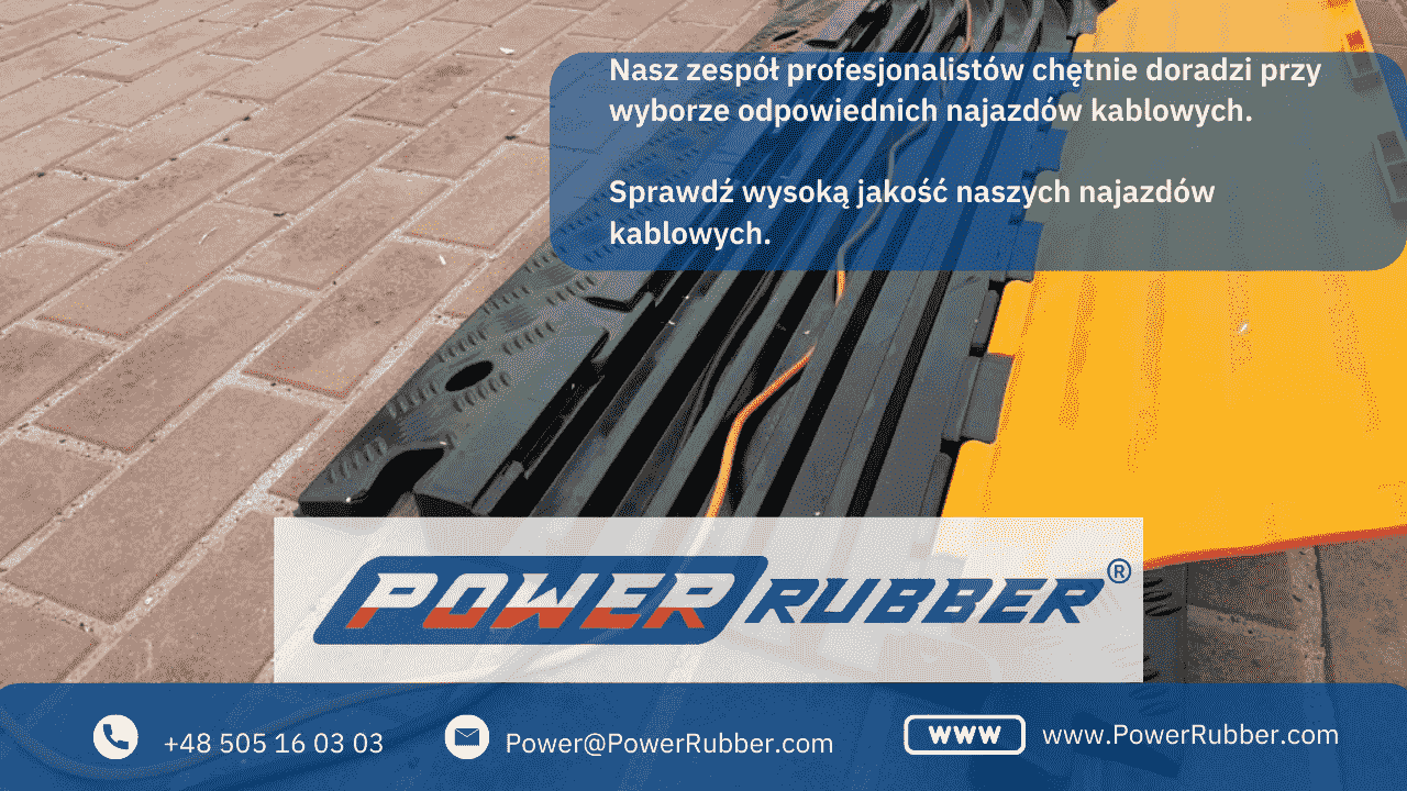 Progi kablowe czarno-żółte