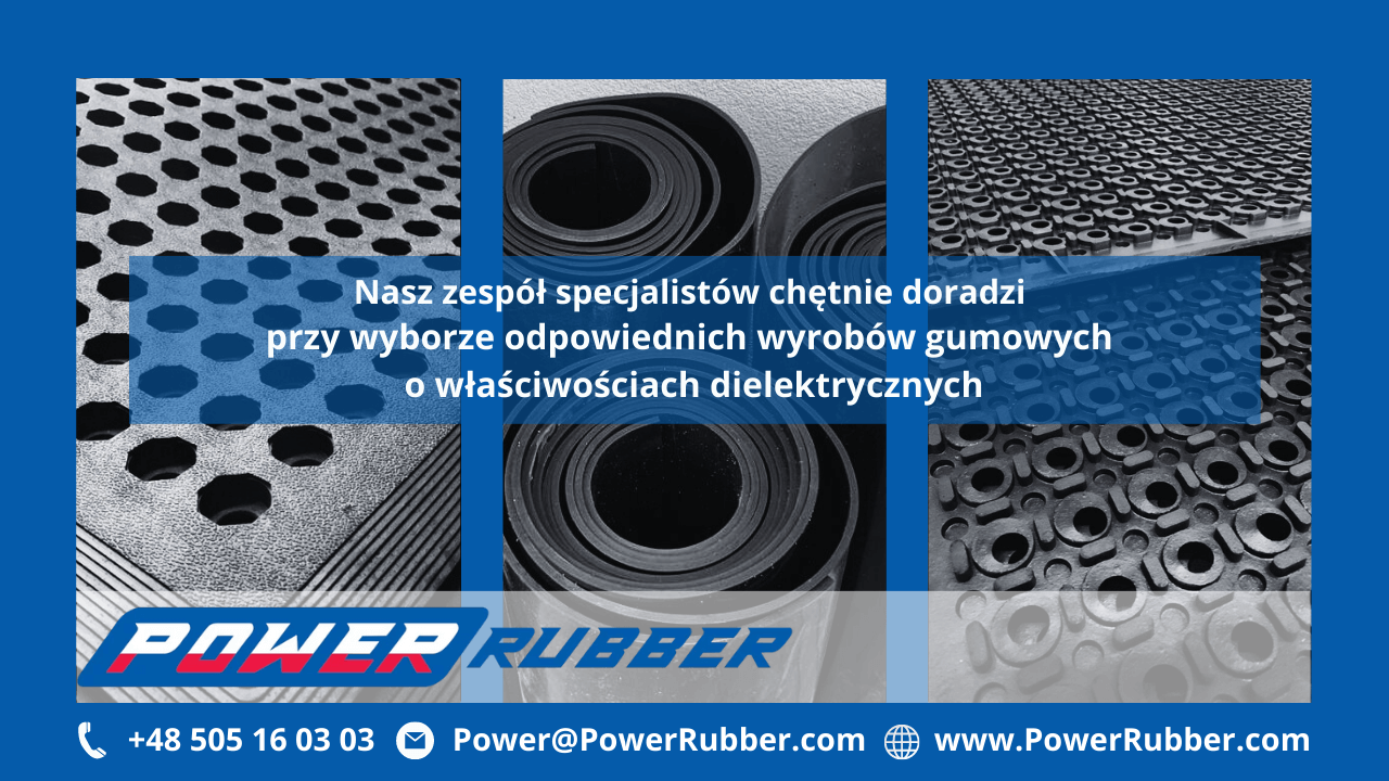 Wyroby gumowe nie przewodzące prądu elektrycznego